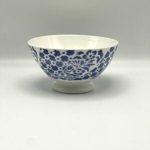 Bol ancien Digoin décor pochoir bleu