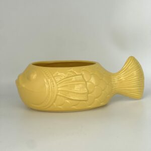 Saucière poisson en barbotine jaune Salins