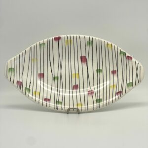 Ravier Salins Milleraies décor noir jaune vert et jaune