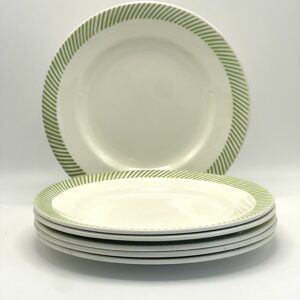 Assiette plate Salins Arizona décor vert clair