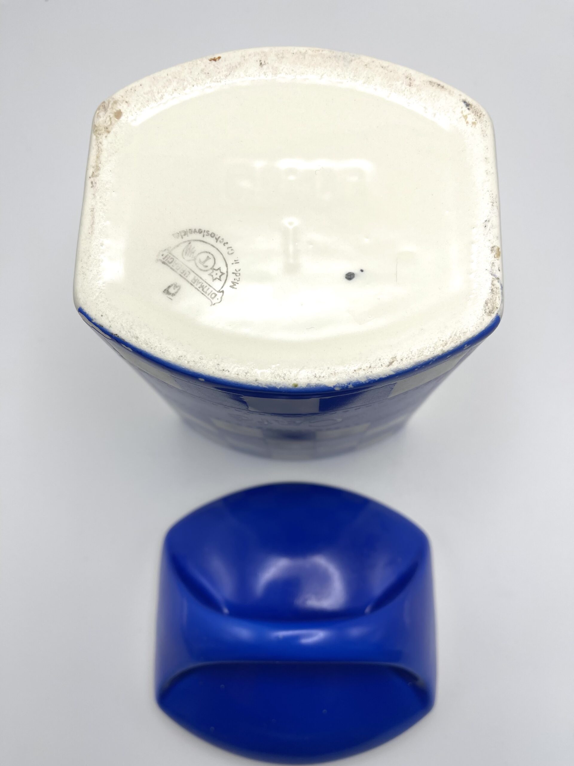 Pot à Chicorée Gerda Ditmar Urbach décor damier bleu – Image 7
