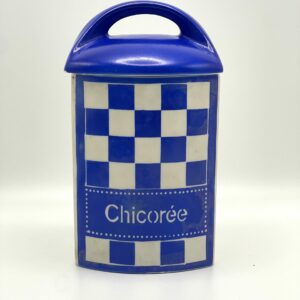 Pot à Chicorée Gerda Ditmar Urbach décor damier bleu
