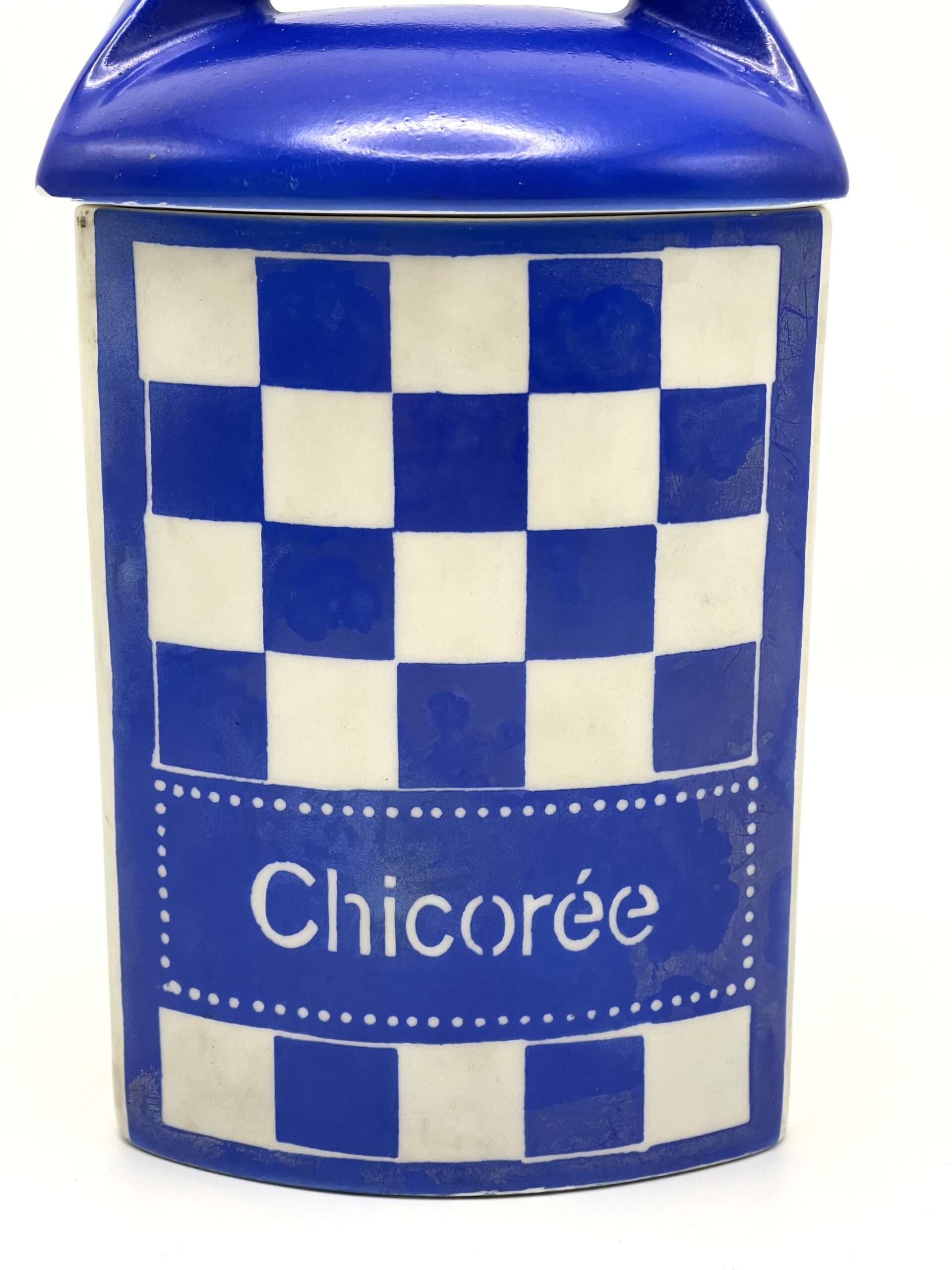 Pot à Chicorée Gerda Ditmar Urbach décor damier bleu – Image 2