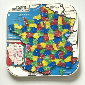 Puzzle Carte des départements Modèle déposé vintage