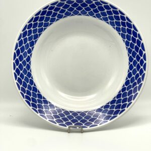 Assiette creuse Badonviller décor bleu et blanc