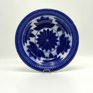 Petit plat creux Medina Pexonne décor bleu arabisant 21 cm